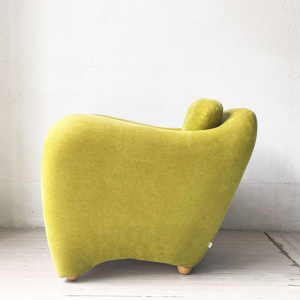 イデー IDEE ミニミラーアームチェア MINI MILLER ARM CHAIR パーソナルチェア シングルソファ ファブリック グリーン ライム ★