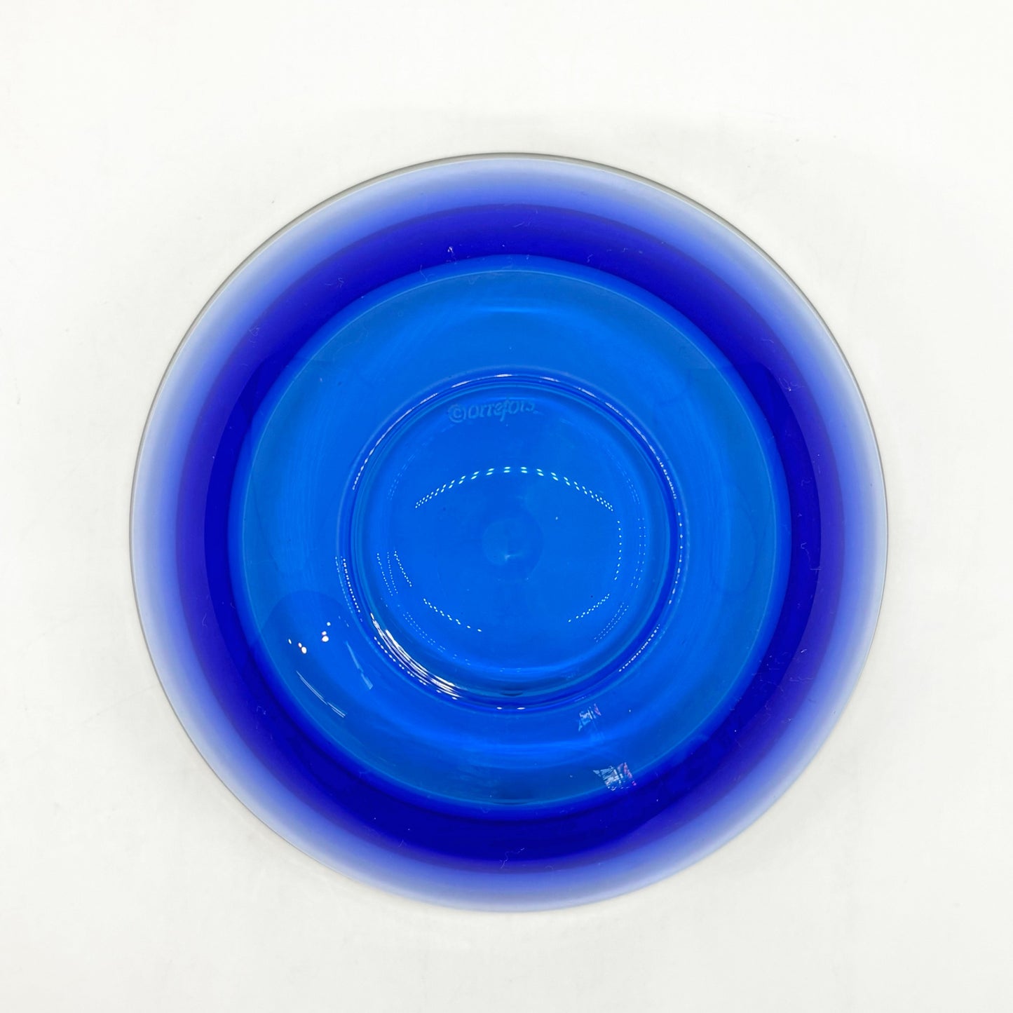 オレフォス Orrefors ネプトゥーヌス Neptunus ガラスボウル Φ17.5cm ラーズ・ヘルステン Lars Hellsten インカルモ 北欧 スウェーデン ●