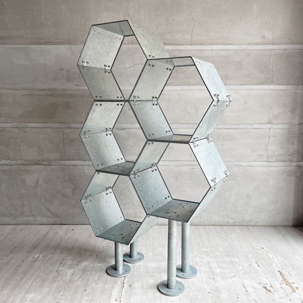 ダルトン DULTON エクステンションHHPラック ハニカムラック オープンシェルフ ディスプレイラック スチール インダストリアル ミッドセンチュリーデザイン 廃番 ♪