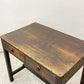 ジャパンビンテージ Japan Vintage 古い木味のデスク 抽斗2杯 レトロ家具 W90cm ●