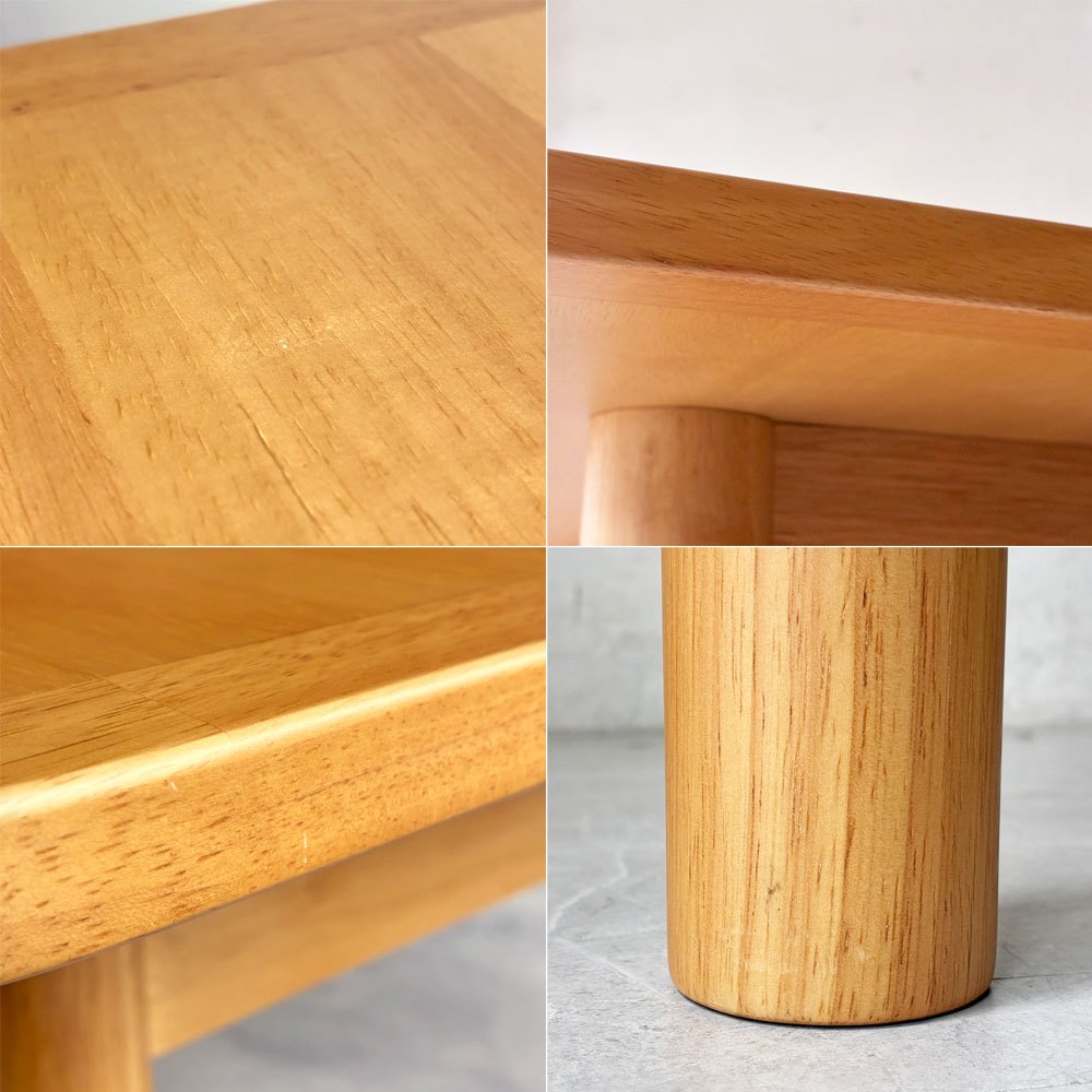 無印良品 MUJI 木製テーブル ダイニングテーブル ラバーウッド材 Ｗ180cm ナチュラルデザイン 美品 参考定価￥59,900- ★