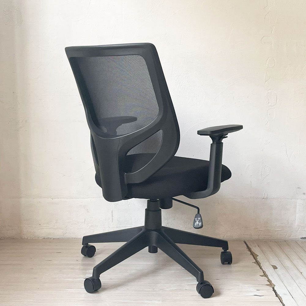 無印良品 MUJI ワーキングアームチェア デスクチェア オフィスチェア 学習椅子 キャスター ブラック ★