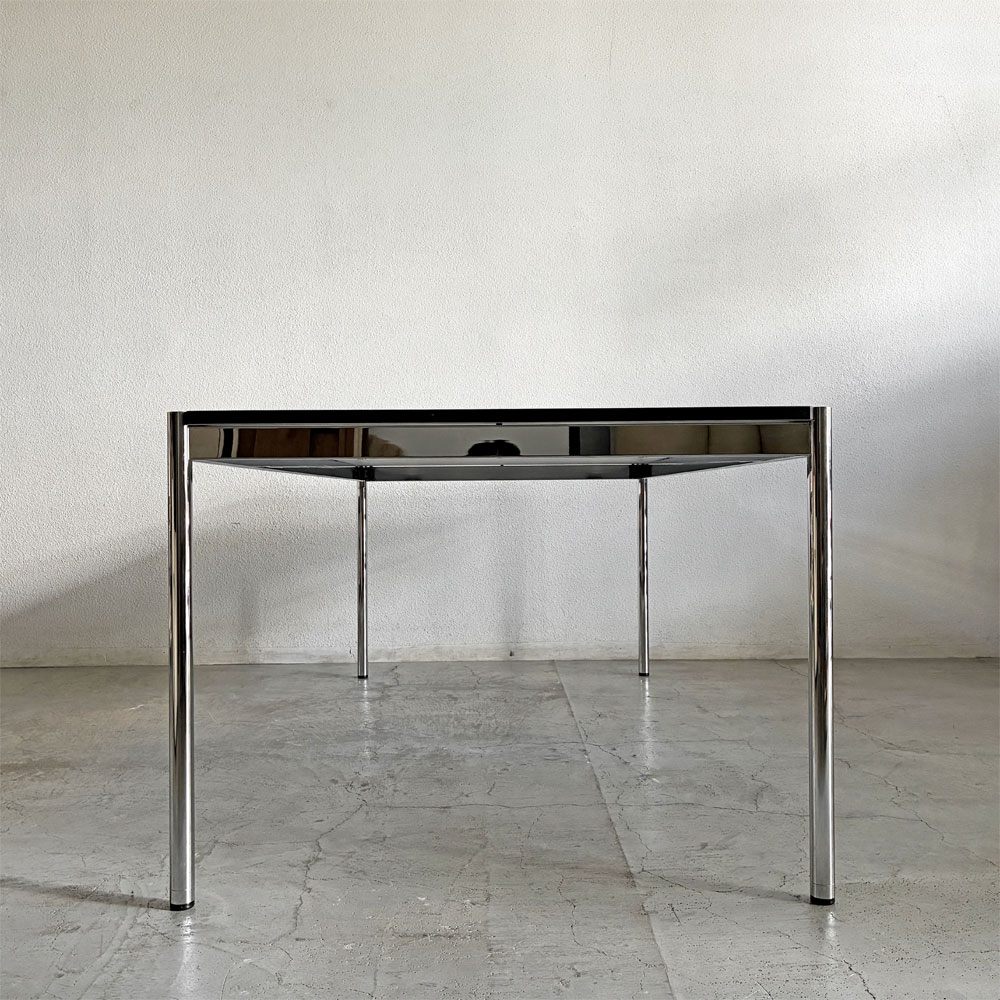ユーエスエムハラー USM Haller ハラーテーブル パールグレーラミネート（ホワイト） W200×D100cm 高さ調節機能＆調整リング付 スイス 〓