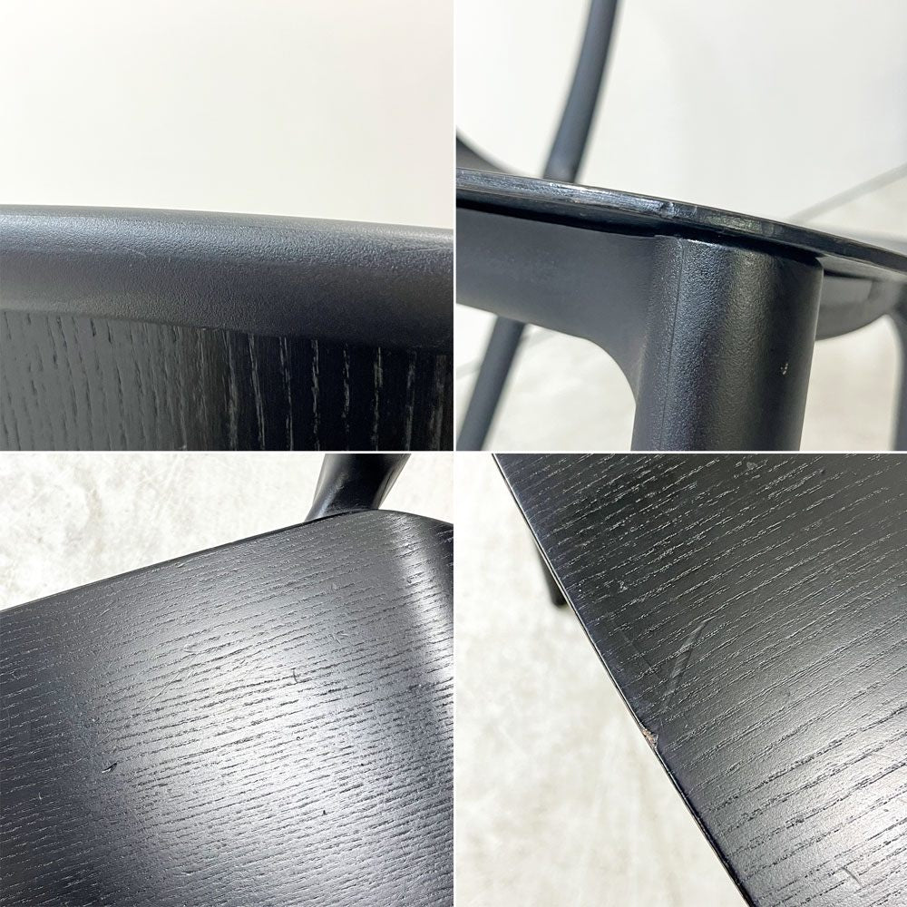 ヴィトラ Vitra ベルヴィルチェア Belleville Chair アームレスチェア ダイニングチェア スタッキングチェア アッシュ材 ブラック ロナン & エルワン・ブルレック C ●