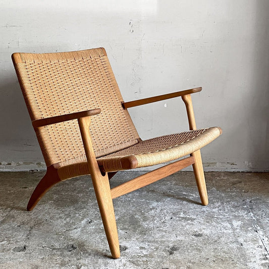 カールハンセン＆サン Carl Hansen & Son CH25 ラウンジチェア オーク材 ペーパーコード ハンス・J・ウェグナー ビンテージ 北欧家具 ■