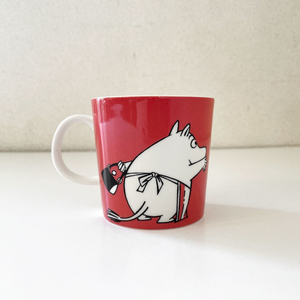 アラビア ARABIA ムーミンマグ MOOMIN ムーミンママ レッド 1999-2013年 フィンランド 北欧食器 旧ロゴ 廃番 ◎