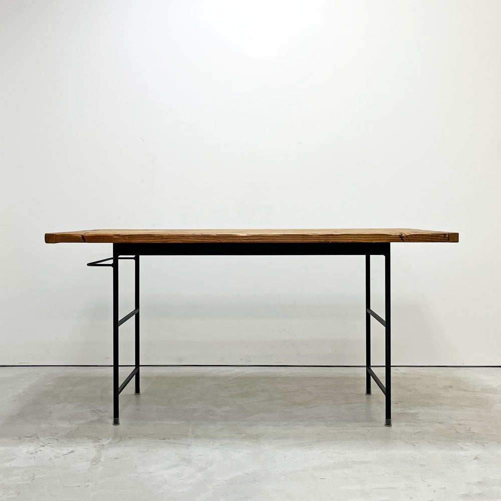 杉山製作所 ファクト L ワークテーブル FACT L WORK TABLE ダイニングテーブル W140cm 杉古材 アイアン インダストリアルデザイン ●