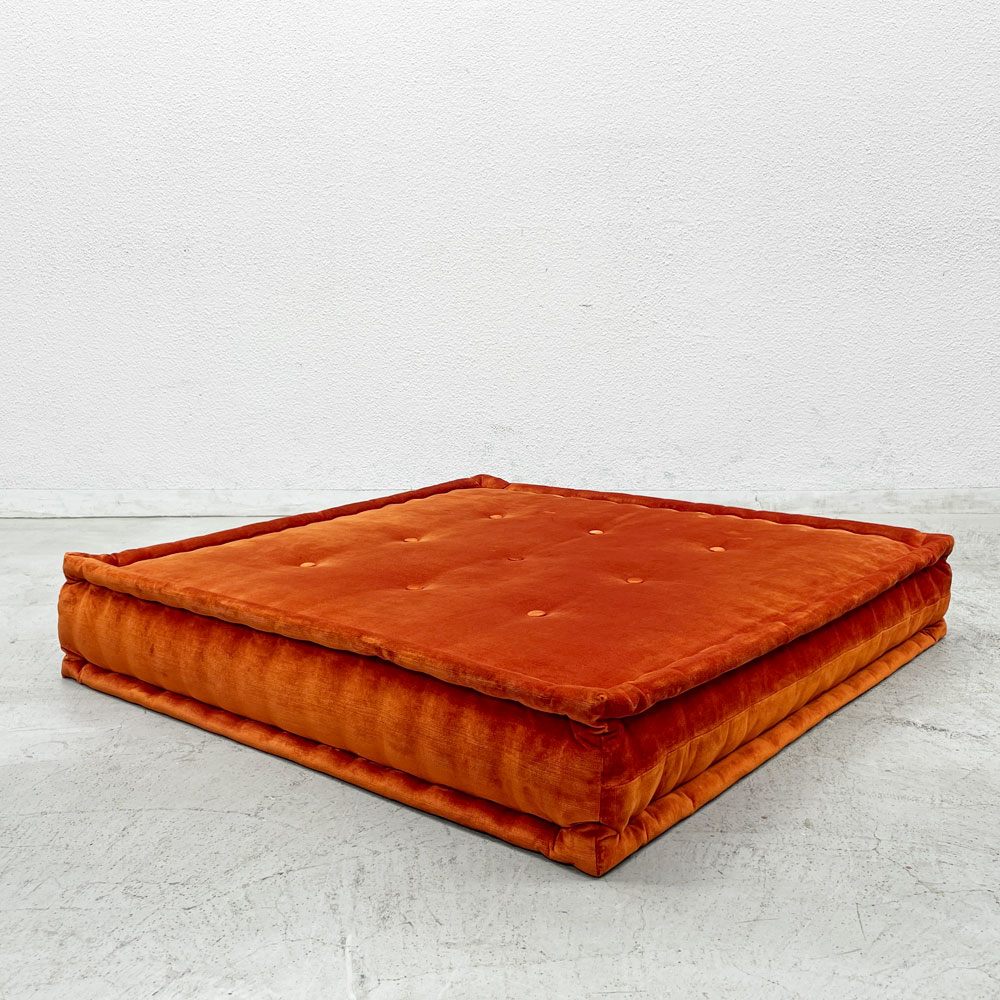 ロッシュ ボボア ROCHE BOBOIS マ ジョン Mah Jong ソファ ローソファ シートクッション オレンジ フランス 〓