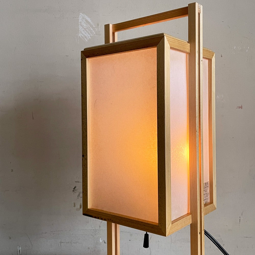 らんぱだ Lampada スタンドライト 行灯 A520 仁 jin 国産檜材 雲竜 ジャパンディスタイル 保管品 A ■