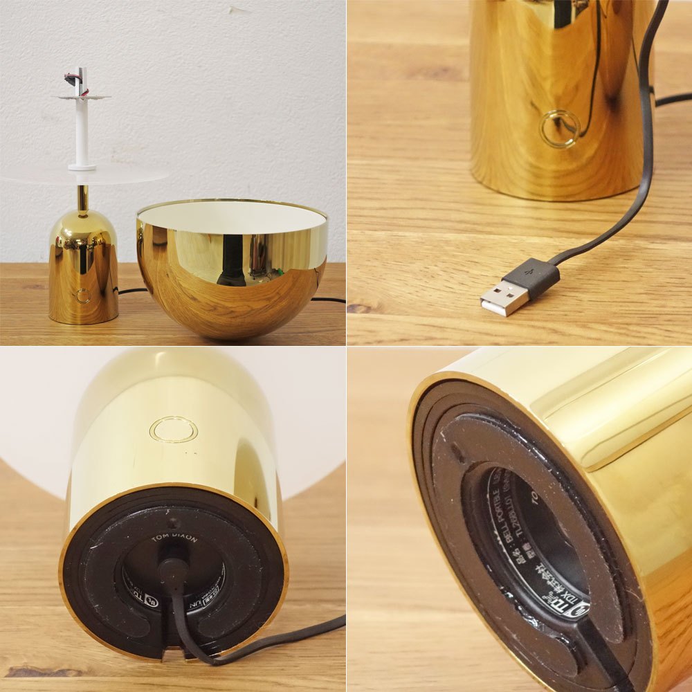トムディクソン Tom Dixon ベル ポータブル LED BELL PORTABLE LED テーブルランプ ゴールド ●
