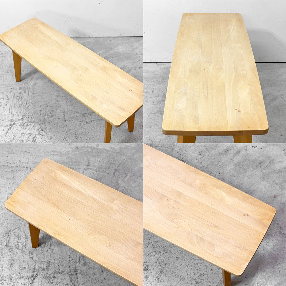 モモナチュラル MOMO Natural ヴィボ VIBO ユニットベンチ ダイニングベンチ オーバル W105cm アルダー材 オイルフィニッシュ 定価￥38,000- ●