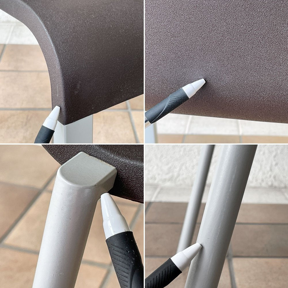 ヴィトラ vitra. ゼロスリー .03 ダイニングチェア スタッキングチェア ブラウン マールテン・ヴァン・セーヴェレン Maarten Van Severen A ◇