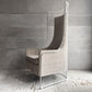コンプレックス COMPLEX ハイバック ラウンジチェア ファブリック アイアンフレーム ベージュ オーダー品 モダンデザイン 店舗什器 ♪