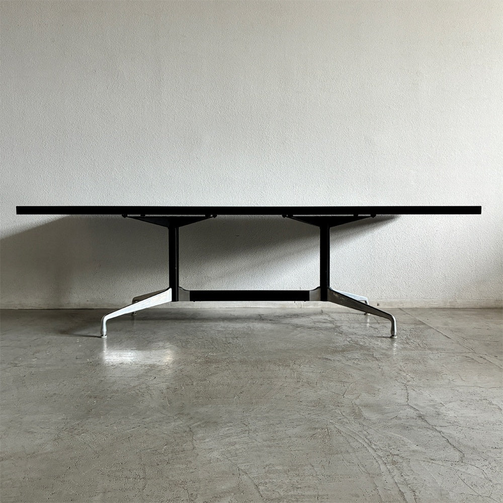 ハーマンミラー Herman Miller イームズ Eames セグメンテッドベース レクタンギュラー テーブル W230×D110×H71cm ブラック ビンテージ ダイニングテーブル デスク ミーティングテーブル オフィス 会議用 参考価格65万円～ 〓