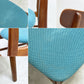 デンマークビンテージ Danish Vintage オーク材 ダイニングチェア ファブリック座面 スカイブルー 北欧家具 ●