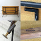 ザ・コンランショップ THE CONRAN SHOP ビンテージアイアンレッグ ダイニングテーブル W150cm 真鍮 高さ調整アジャスター付き ビュッフェテーブル カフェ ビストロ  ●