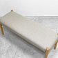 モモナチュラル MOMO Natural ホーン HORN ベンチ タモ無垢材 カバーリング グレー系ファブリック W110cm 定価￥37,000- ●