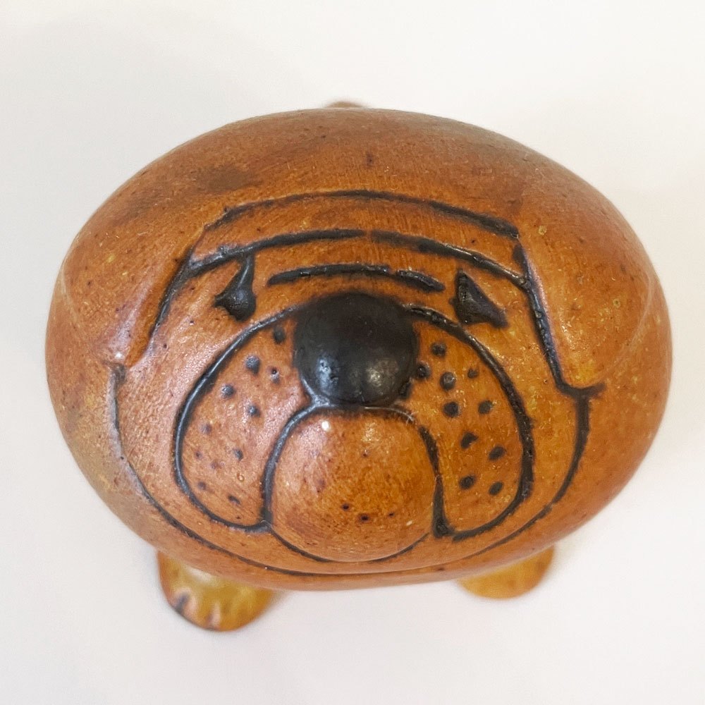 グスタフスベリ GUSTAVSBERG ケンネル Kennel ブルドッグ Bulldog Mini ミニ H6.5cm 陶製フィギュリン リサ・ラーソン スウェーデン 北欧ビンテージ ◎