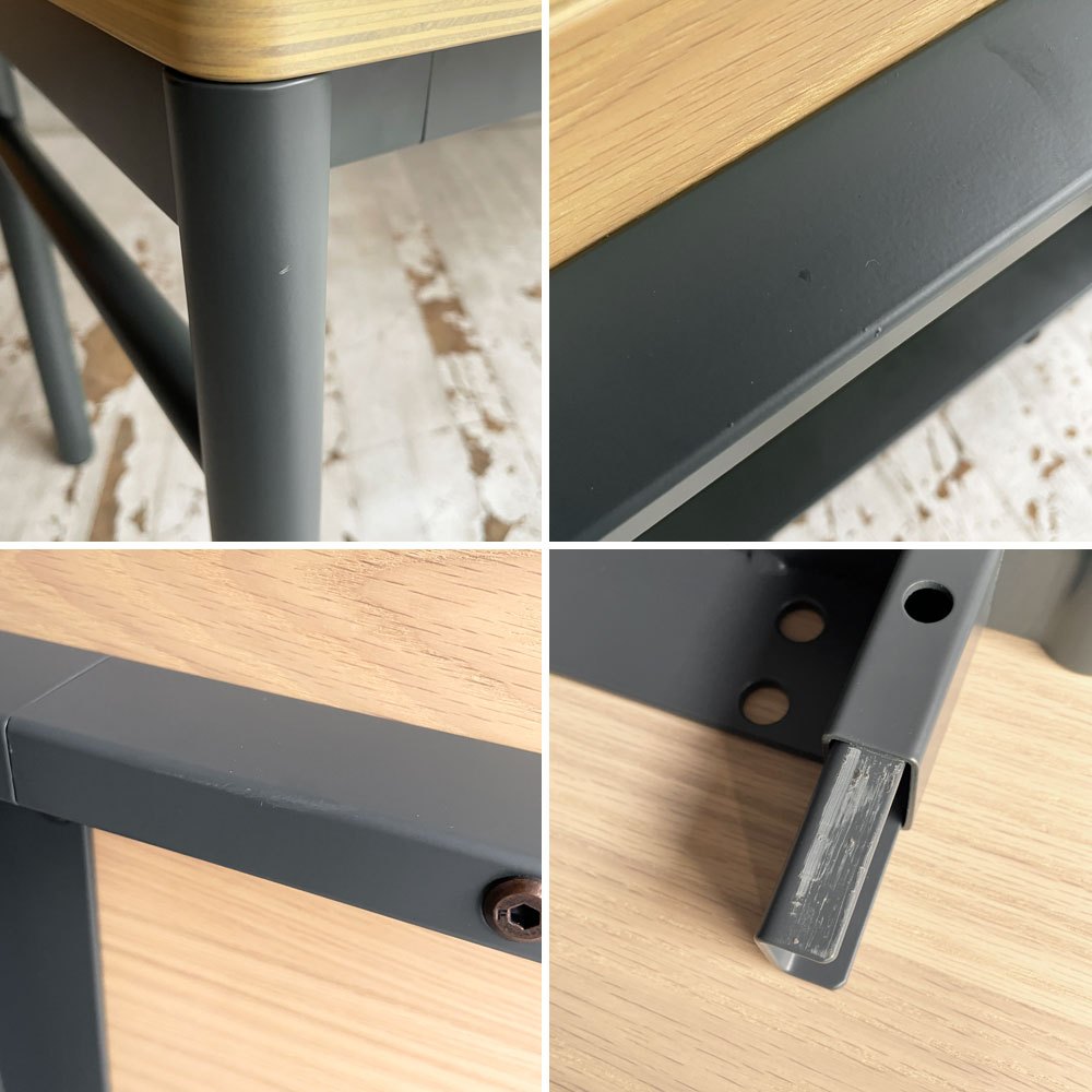 マスターウォール MASTERWAL レ・フォルメ Les Formes ブルエ BLEUET ベンチ ウッドトップ スチールレッグ w110cm 佐々木 章行 未使用展示品 ♪