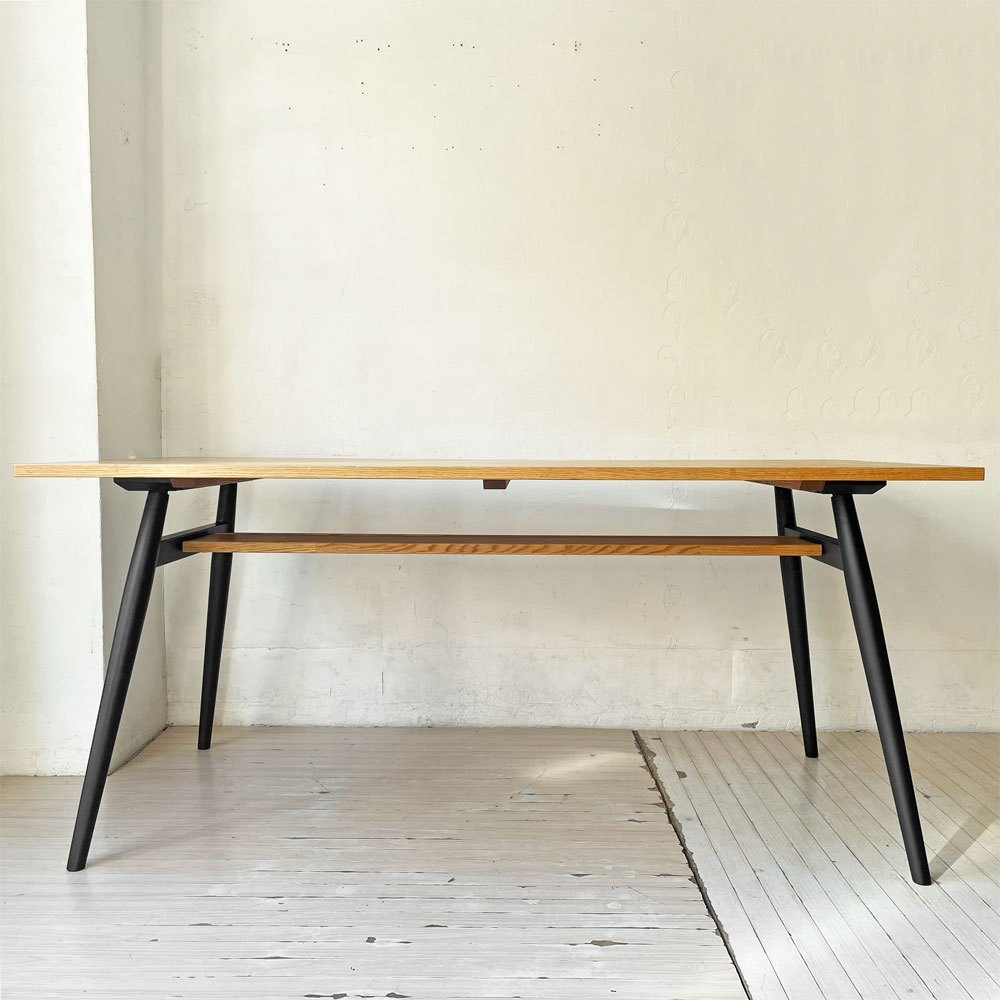 モモナチュラル MOMO Natural ダイニングテーブル RUSTIC TOP + ISO WOOD OAK LEG オーク材 W160cm 参考定価￥84,000～ ★