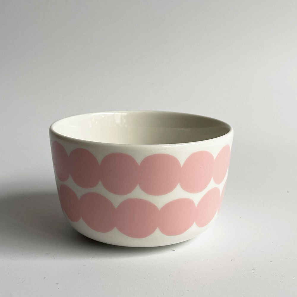マリメッコ marimekko シイルトラプータルハ SIIRTOLAPUUTARHA ボウル ピンクドット ｗ9.5×ｈ5.7cm 250ml D ♪