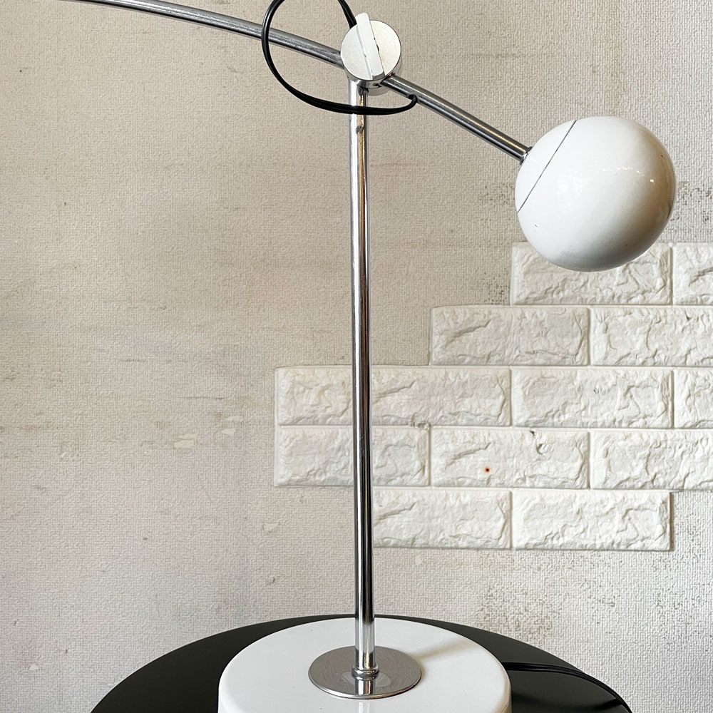 USビンテージ Vintage カウンターウェイト デスクライト タスクライト スチール製 ホワイト 高さ＆角度調整可 ミッドセンチュリーデザイン ◎