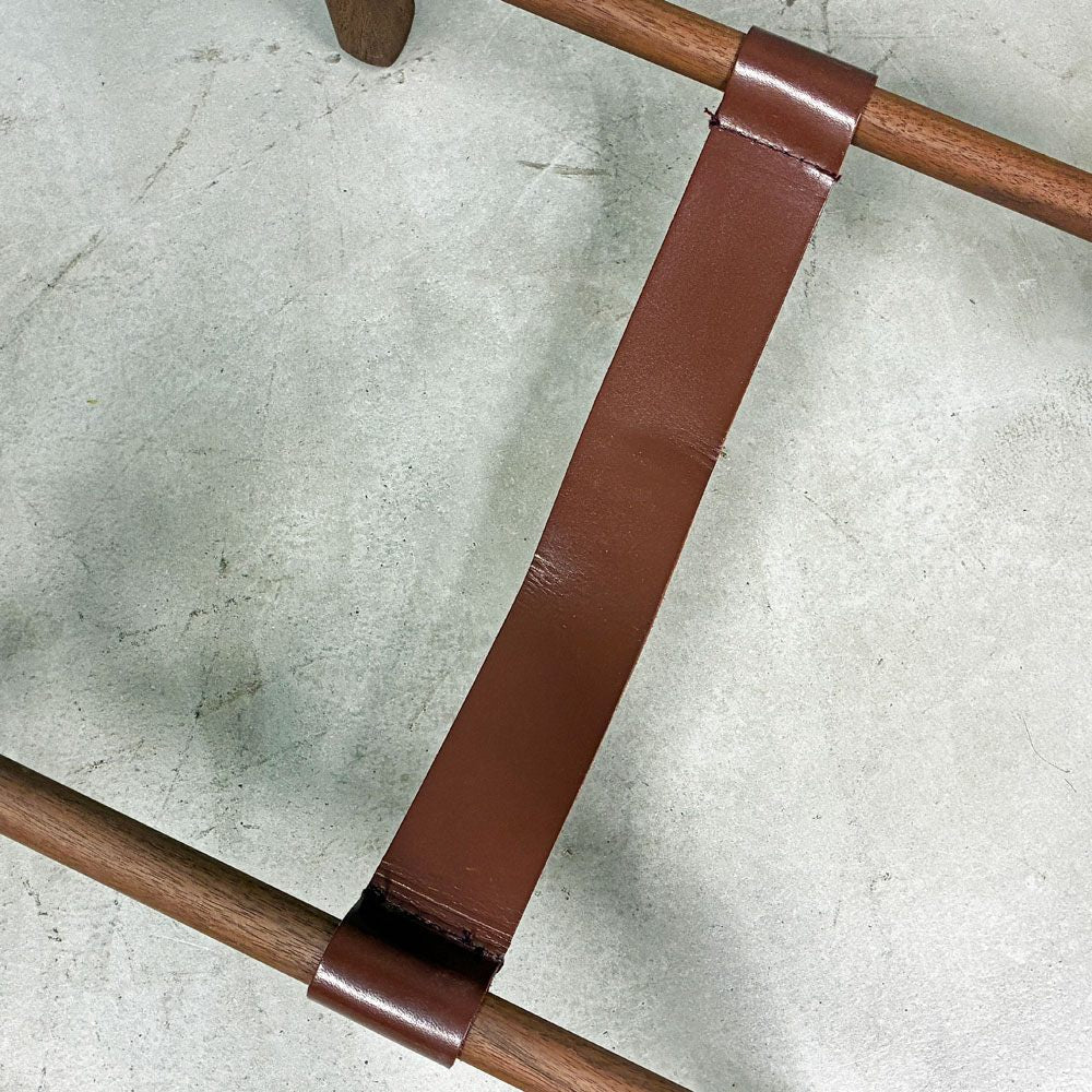 コサイン cosine ドレスラック ハンガーラック ウォールナット材 レザー 折り畳み H149cm 旭川家具 ◎