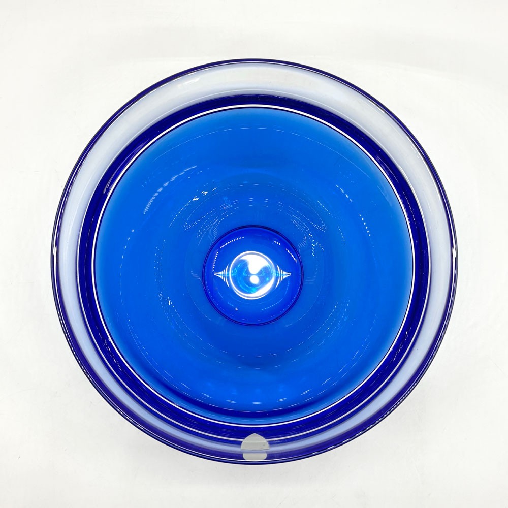 オレフォス Orrefors ネプトゥーヌス Neptunus ガラスボウル Φ17.5cm ラーズ・ヘルステン Lars Hellsten インカルモ 北欧 スウェーデン ●