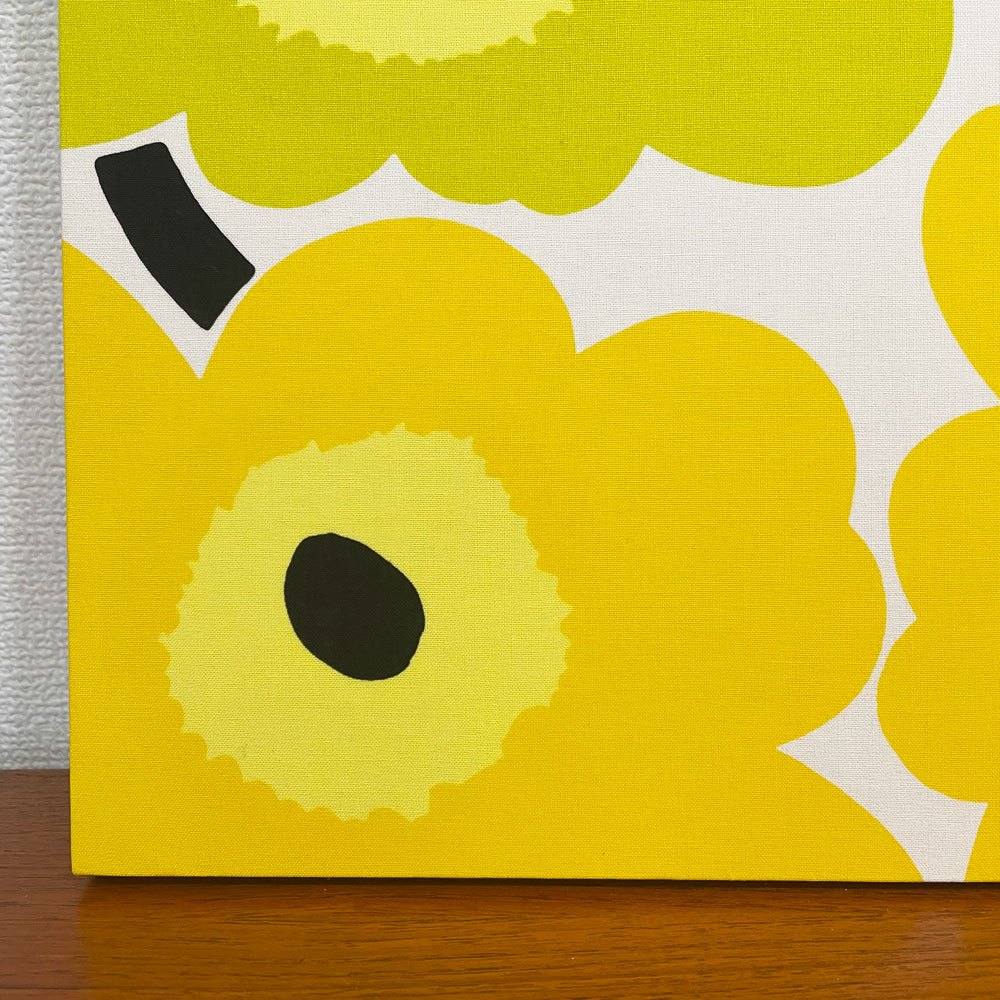 マリメッコ marimekko ウニッコ UNIKKO ファブリックパネル 45×45 マイヤイソラ Maija Isola イエロー フィンランド 北欧雑貨 ◎