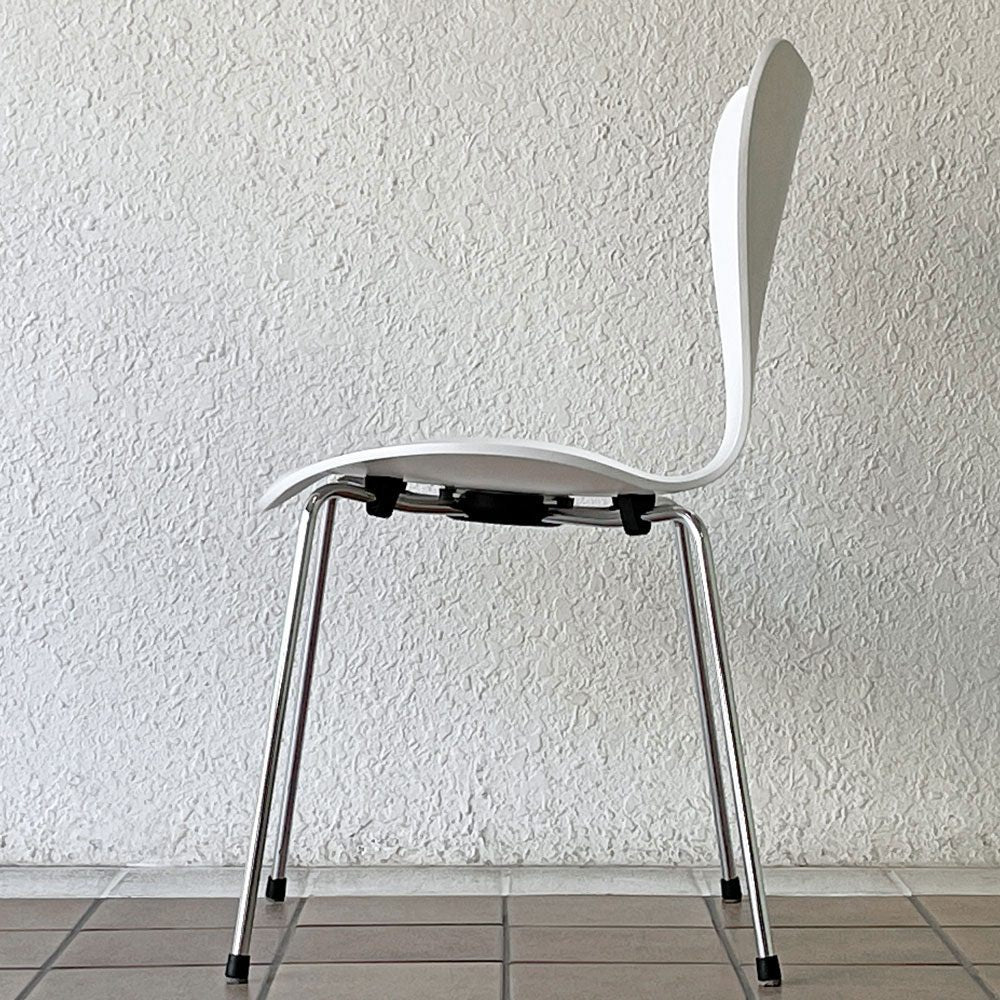 フリッツハンセン Fritz Hansen 3107 セブンチェア カラードアッシュ ホワイト アルネ・ヤコブセン 2022年製 北欧家具 デンマーク ◇
