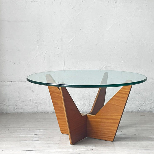 karma original products サイドテーブル コーヒーテーブル プライウッド x ガラス モスグリーン ★