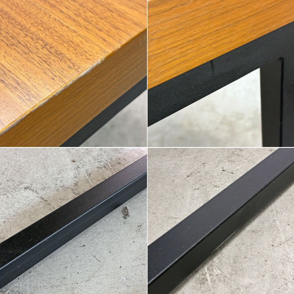 ボーコンセプト Bo Concept ダイニングテーブル w160 ワーキングデスク ウォールナットカラー x ブラックスチールレッグ デンマーク 北欧モダン ●