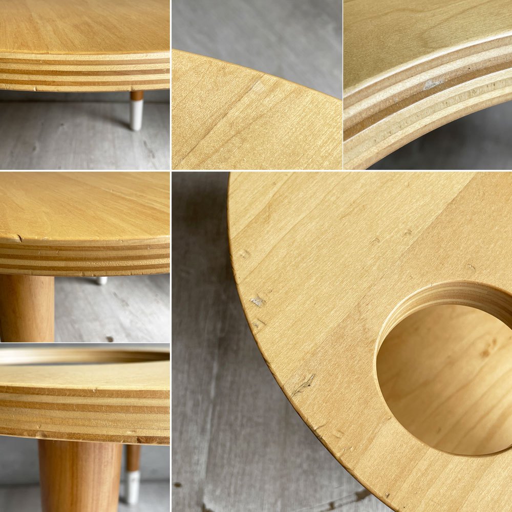 アクタス ACTUS ワノワ テーブル＆スツール WA NO WA TABLE & STOOL キッズテーブル ビーチ材 シナ材 積層合板 幼児向け 廃番 ♪