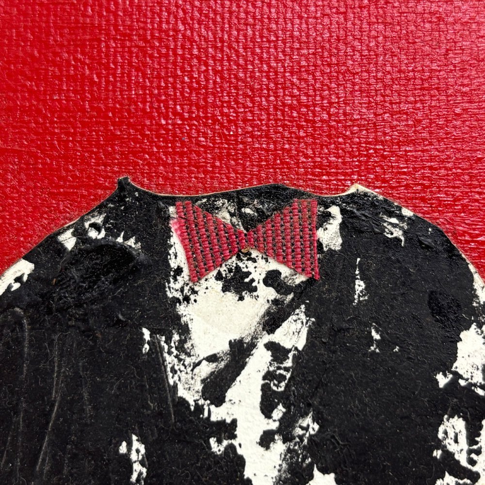 パトリック・アール Patrick Earl unknown キャンバス画 clothes 洋服 コラージュ W46×H35.5cm モダンアート 現代美術 ●