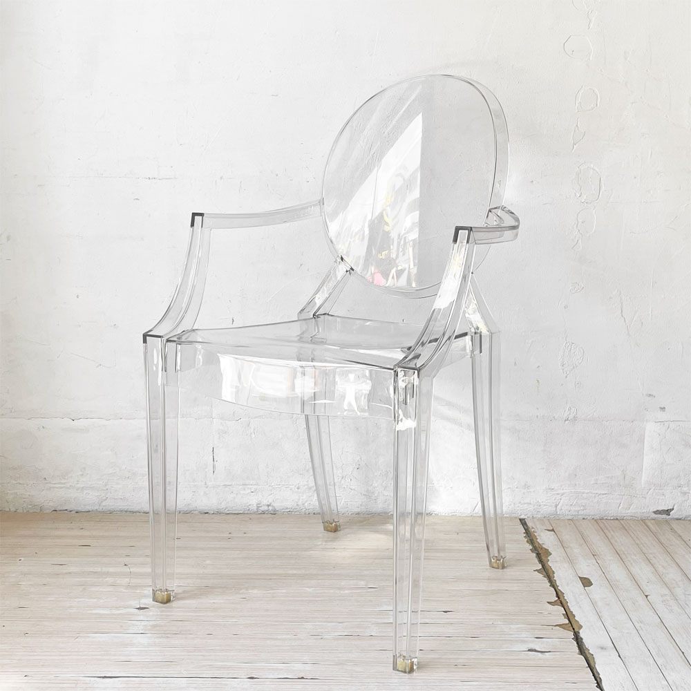 カルテル Kartell ルイゴースト LouisGhost アームチェア クリスタル スタッキング フィリップ・スタルク Philippe Starck イタリア B ★