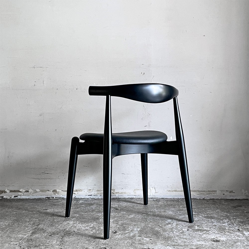 カールハンセン＆サン Carl Hansen & Son CH20 エルボーチェア オールブラック ハーフアーム ビーチ材 レザー ハンス・J・ウェグナー 北欧 ■