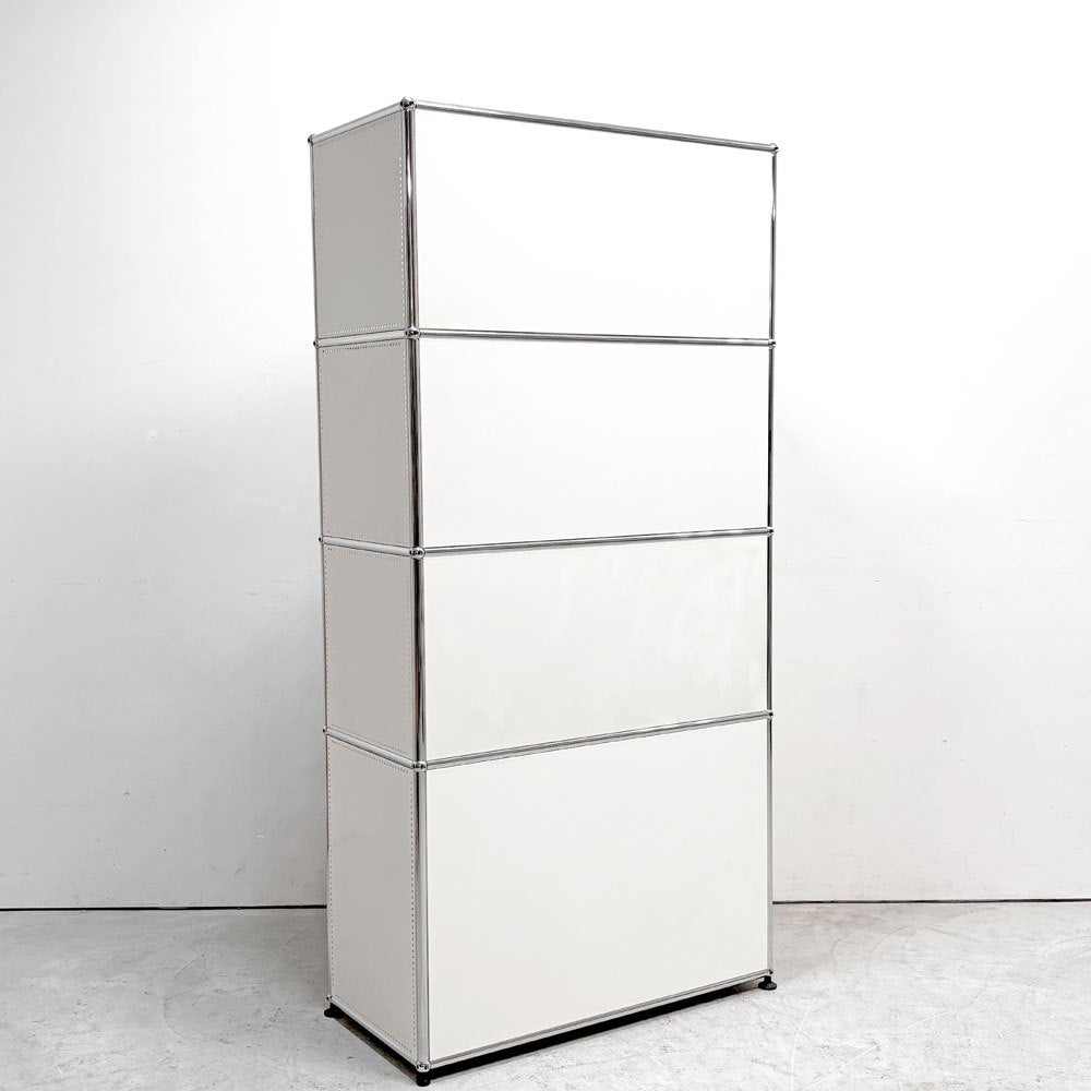 ユーエスエムハラー USMハラー USM Haller キャビネット シェルフ 1列4段 ピュアホワイト オープン モダンデザイン スイス ●