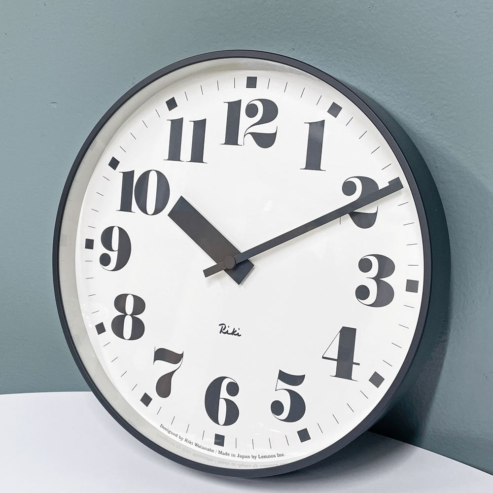 レムノス Lemnos リキ パブリック クロック RIKI PUBLIC CLOCK WR17-06 25.6cm 掛け時計 ウォールクロック クォーツ アルミ ガラス 渡辺力 日本製 ◎