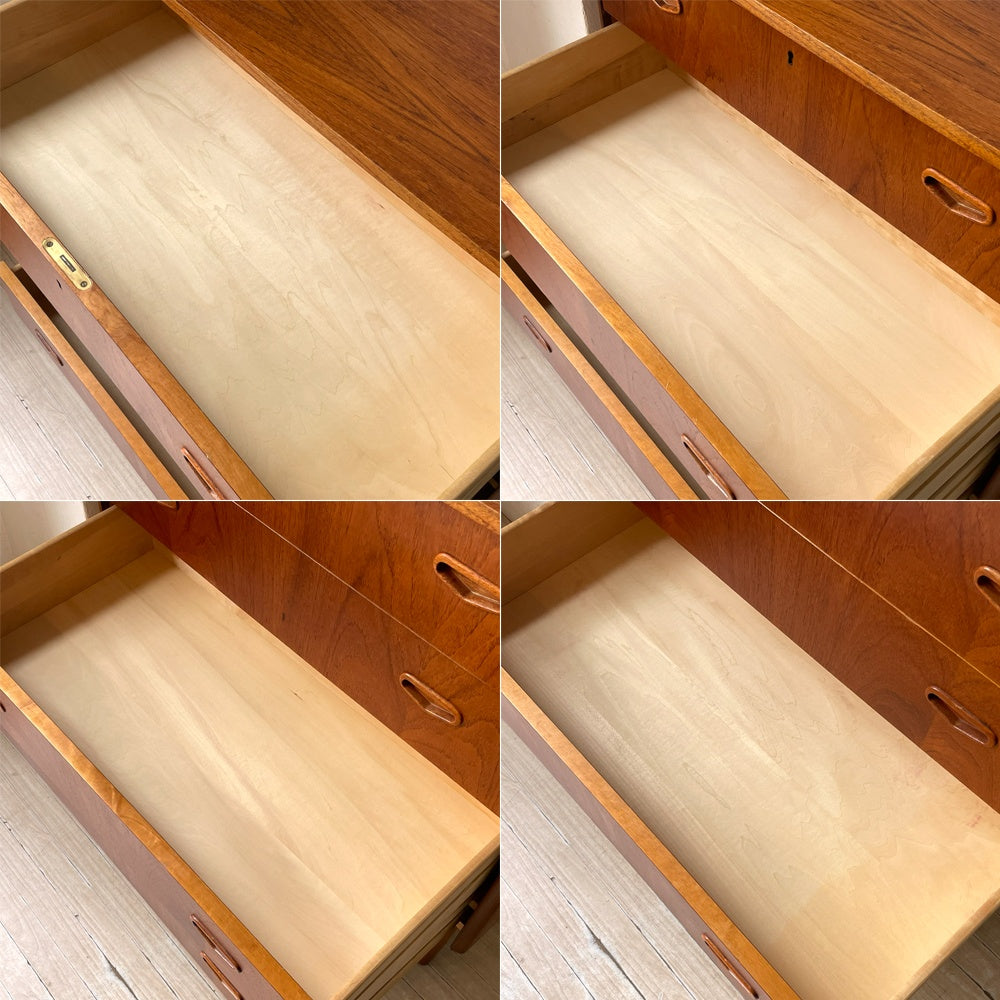 北欧ビンテージ Scandinavian チーク材 チェスト Teakwood 4dr Chest スウェーデン Sweden Vintage ★