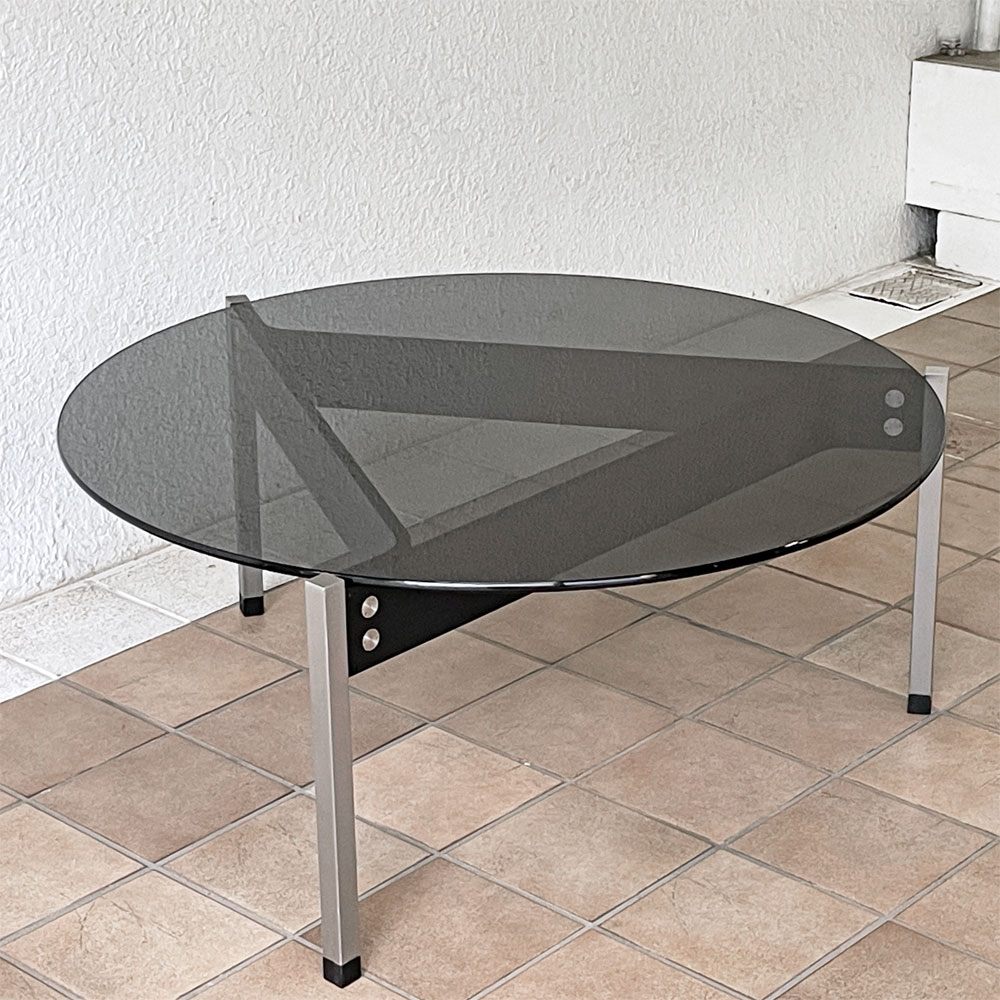 マシンエイジ Machine Age トライアングルテーブル Triangle Table スモーク ガラステーブル 長大作 希少 ◇