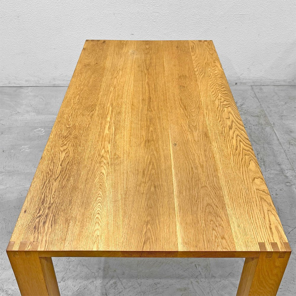 クラフト家具 オーク無垢材 ダイニングテーブル ナチュラルカラー シンプルデザイン W180cm 組み継ぎ 〓