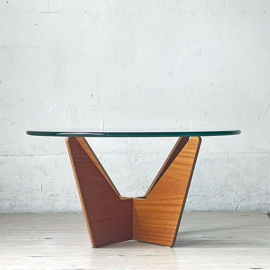 karma original products サイドテーブル コーヒーテーブル プライウッド x ガラス モスグリーン ★