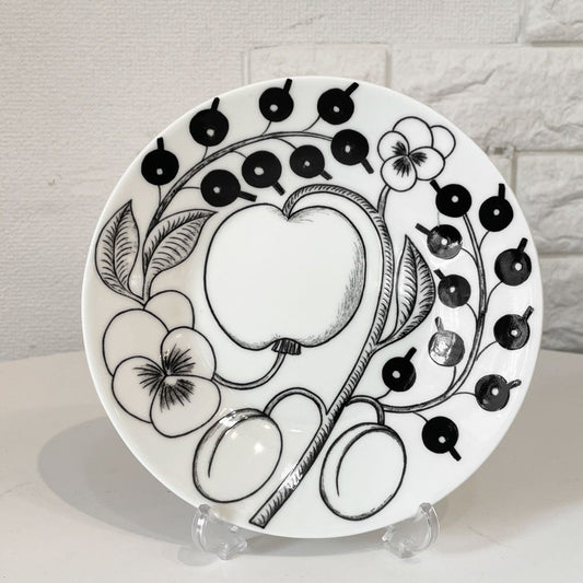 アラビア ARABIA パラティッシ PARATIISI ブラック プレート 16.5cm 旧ロゴ 北欧食器 B ◎