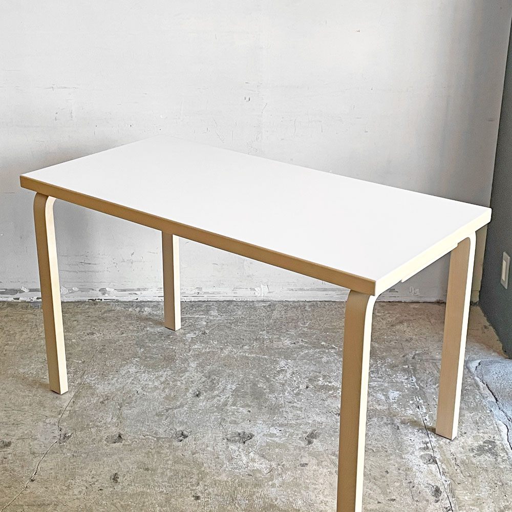 アルテック artek テーブル 80A TABLE 80A ダイニングテーブル デスク アルヴァ・アアルト ホワイトラミネート 北欧 フィンランド 定価￥172,000- ■