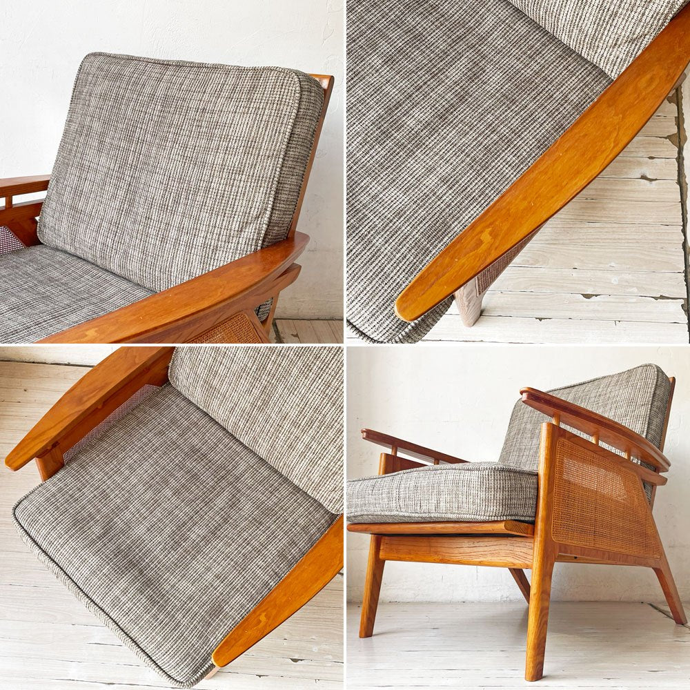 アクメファニチャー ACME Furniture ウィッカー WICKER ラウンジチェア 1Pソファ ハックベリー ラタン グレー USビンテージスタイル 定価83,600円 ★