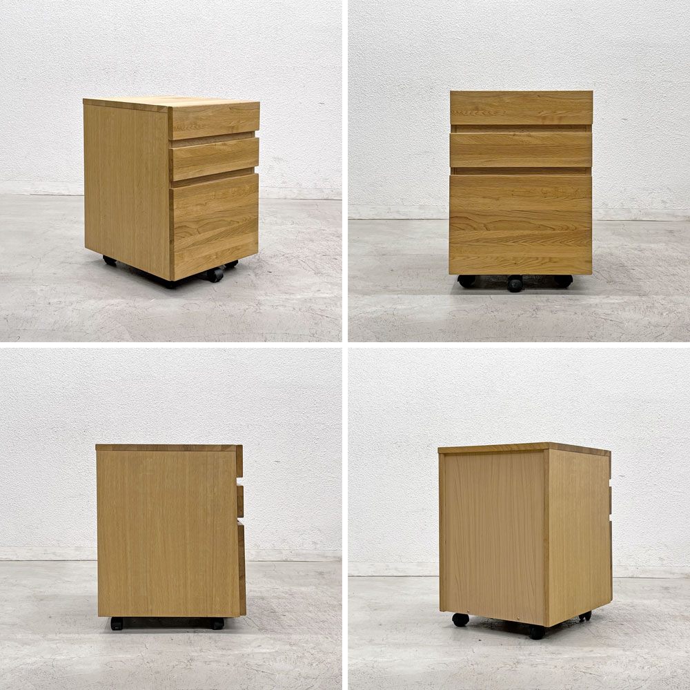 アクタス ACTUS アクタスキッズ フォピッシュ foppish デスク&ロータイプ デスクシェルフ＆デスクワゴン セット オーク材 W110cm 〓