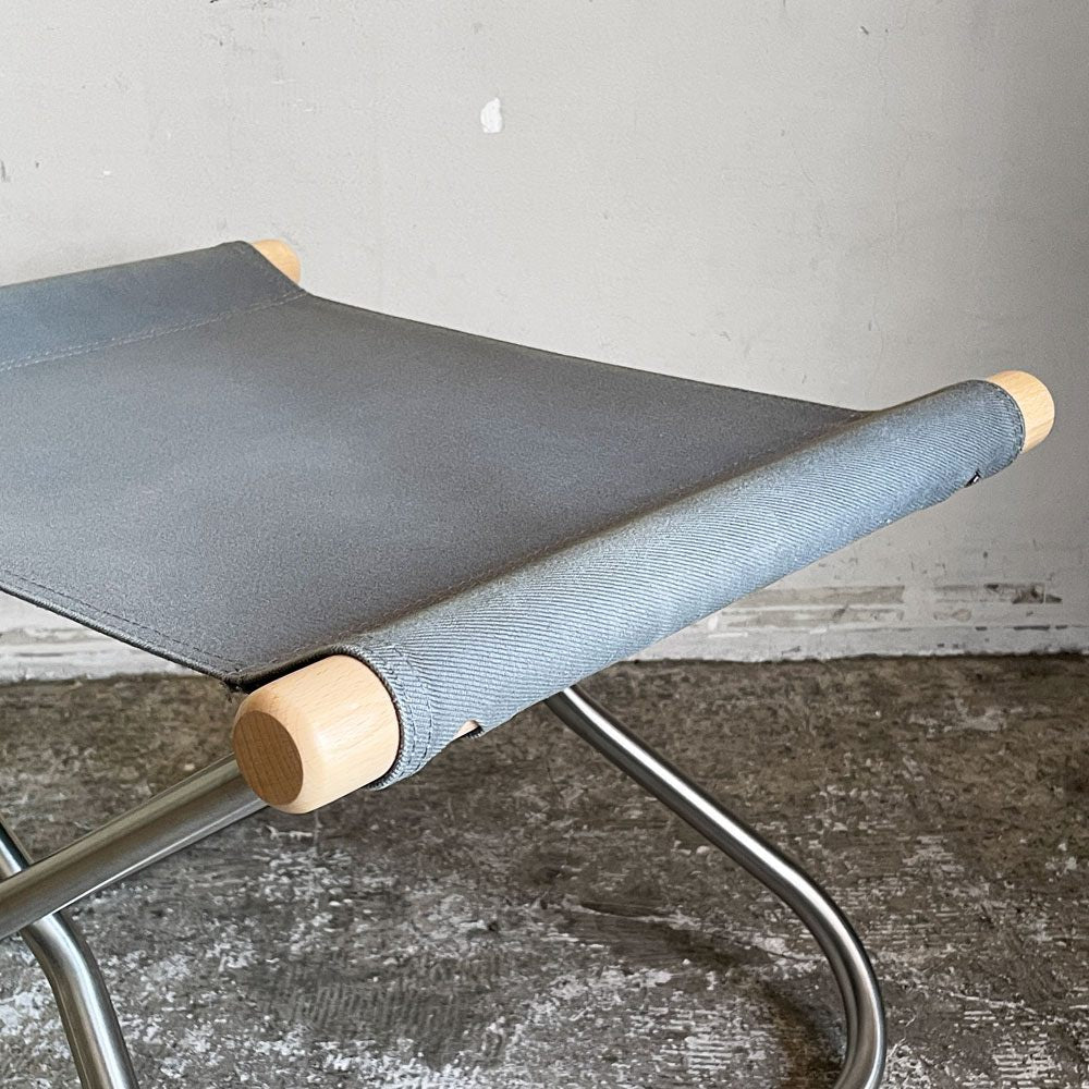 ニーチェア エックス NY chair X オットマン スツール ナチュラル×グレー ビーチ材 フォールディング 藤栄 新居猛 MoMA 定価￥35,200-  ■