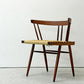 桜製作所 グラスシートチェア GRASS SEATED CHAIR  アームチェア ウォールナット無垢材 い草 ジョージ・ナカシマ George Nakashima 焼印有 ●