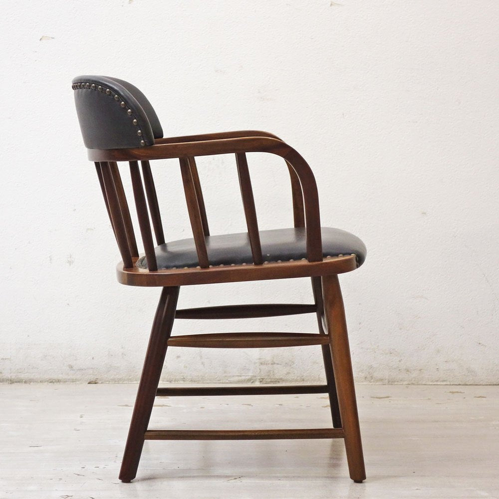 アクメファニチャー ACME Furniture オークス アーム チェア OAKS ARM CHAIR ダークブラウン PUレザー ●