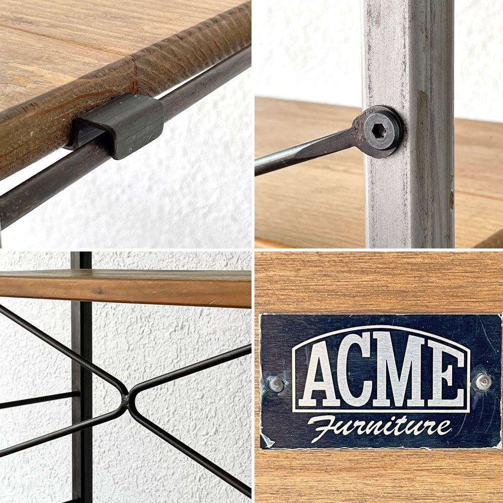 アクメファニチャー ACME Furniture グランビュー GRANDVIEW オープンシェルフ 3段 W85cm ハックベリー材×アイアン インダストリアルデザイン 定価￥52,800- ◇